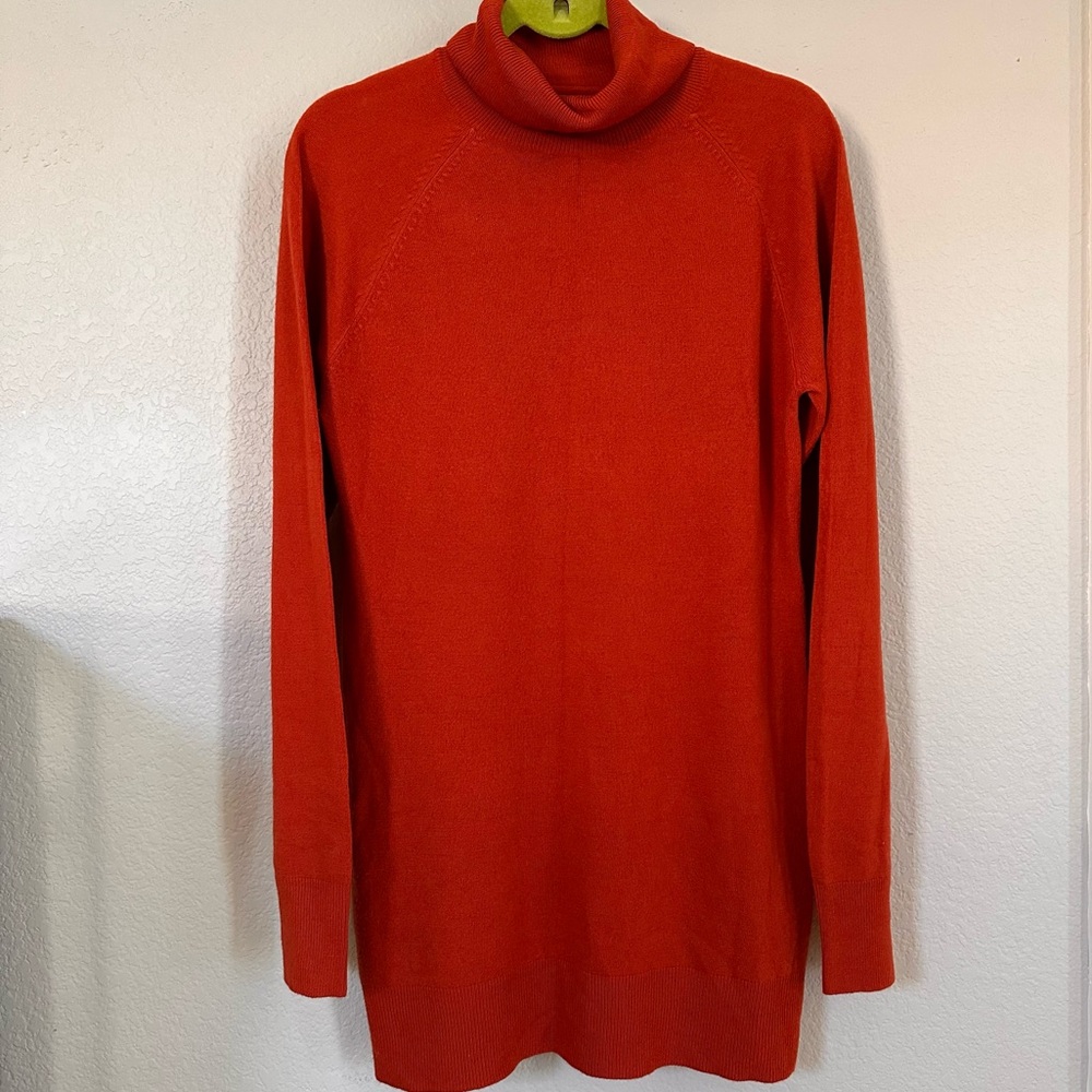 TEX by MAX AZRIA | Rust Orange Turtleneck Sweater - Size L